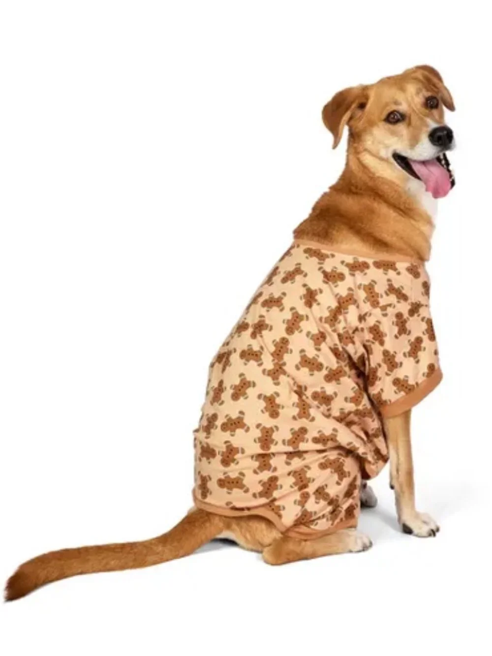EUC ~ Vibrant Life Gingerbread Man Dog Pajamas, XL - Beige